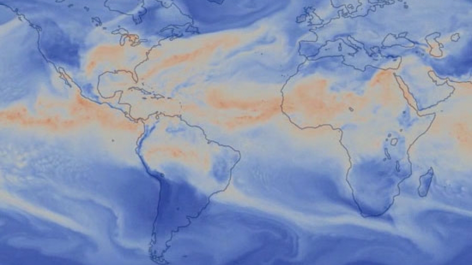 NSF/DOE Community Atmosphere Model (CAM5) Total Precipitable Water – August thro