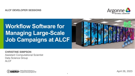 Workflow Software for Managing Large-Scale Job Campaigns at ALCF Webinar Image