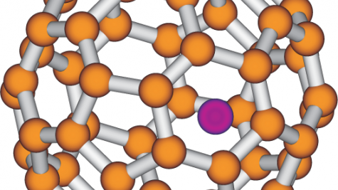 A metallofullerene molecule