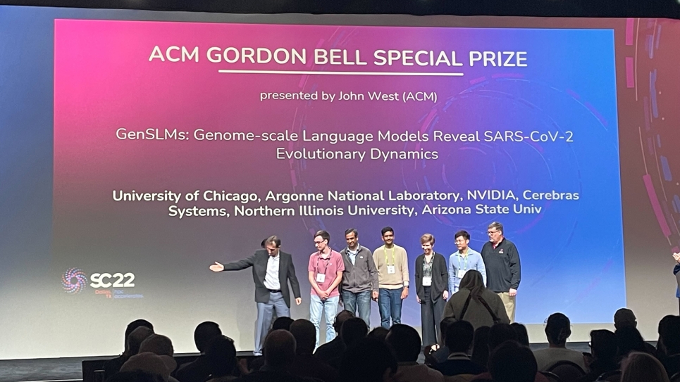 GenSLMs team receives Gordon Bell Prize for HPC-Based COVID-19 Research