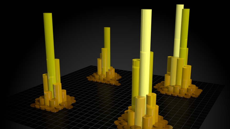 Scientific visualization of Bragg diffraction peaks