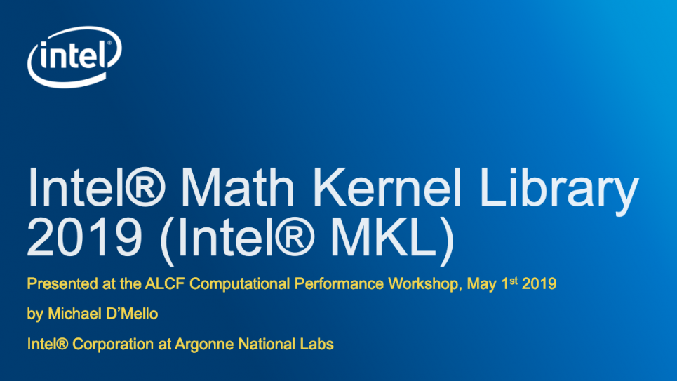 Intel Math Kernel Library (MKL)
