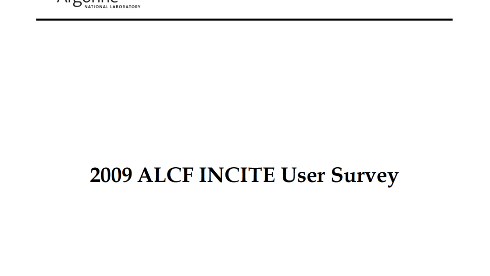 2009 User Survey
