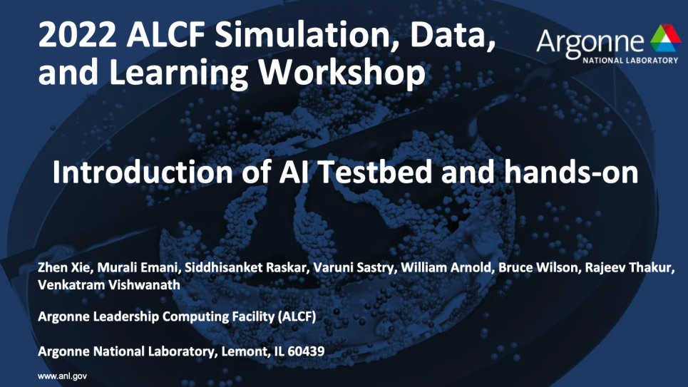 Introduction to AI Testbed 