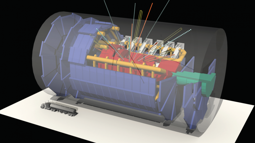 Artist’s representation of the ATLAS detector at CERN’s Large Hadron Collider,