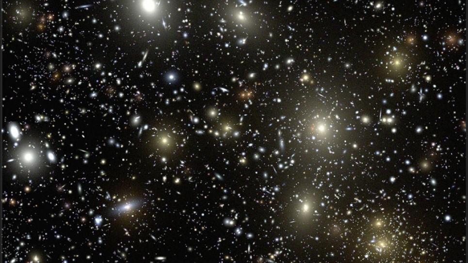 A simulated sky image of galaxies 