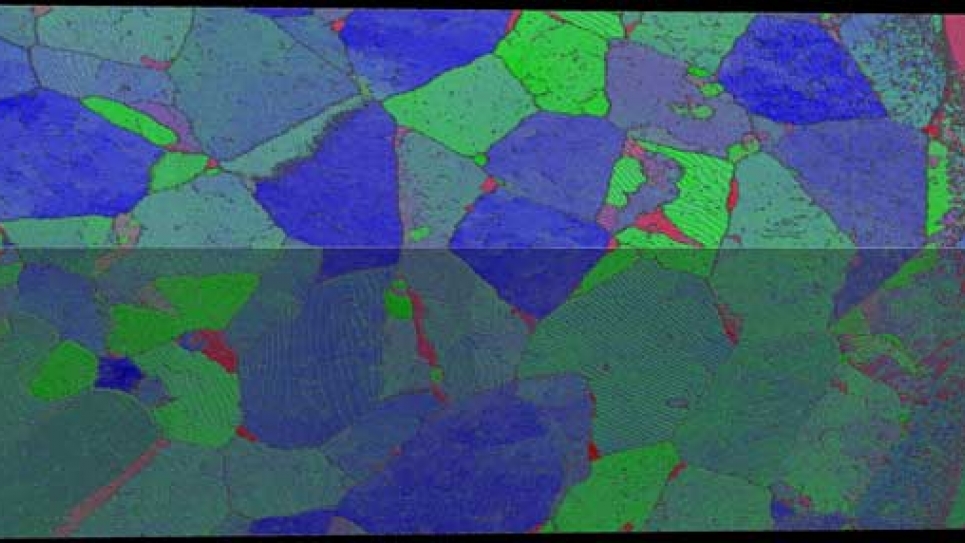 Plastic deformation of a shock-compressed Ta