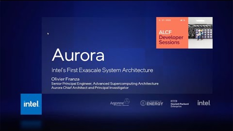 An Overview of Aurora's Hardware and Software Argonne Leadership