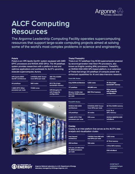 ALCF Computing Resources Fact Sheet